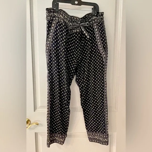 ❤️ ISABEL MARANT ETOILE LOLI BANDANA BOHEMIAN DRAWSTRING CASUAL COTTON PANTS - Picture 4 of 15